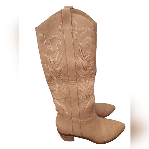 MiiM Light Tan Brown Womens Cowboy Boots Size 7.5 - Picture 1 of 8